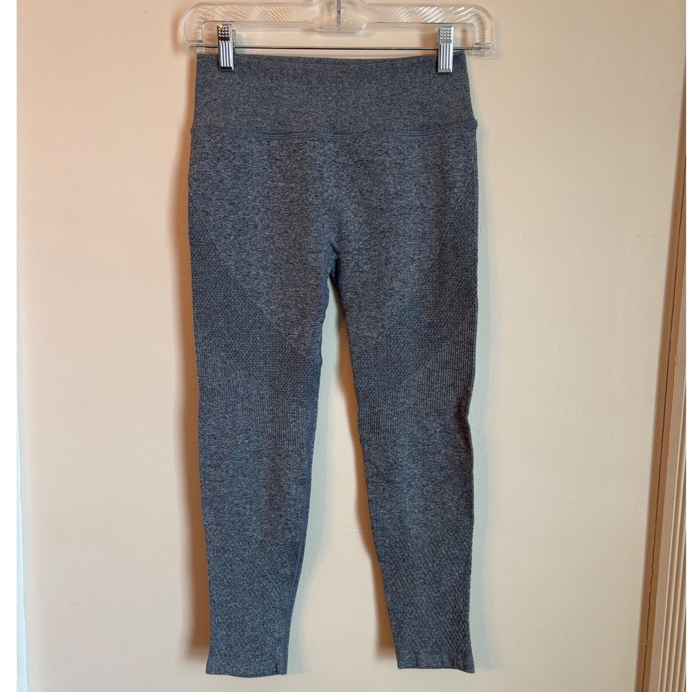 Buffbunny Collection Blue Heathered Seamless Leggings Womens Medium